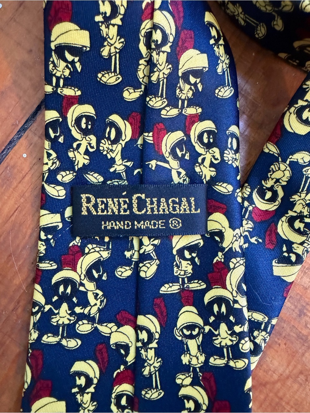 Men's Marvin the Martian Tie - Blue, Yellow & Red Print